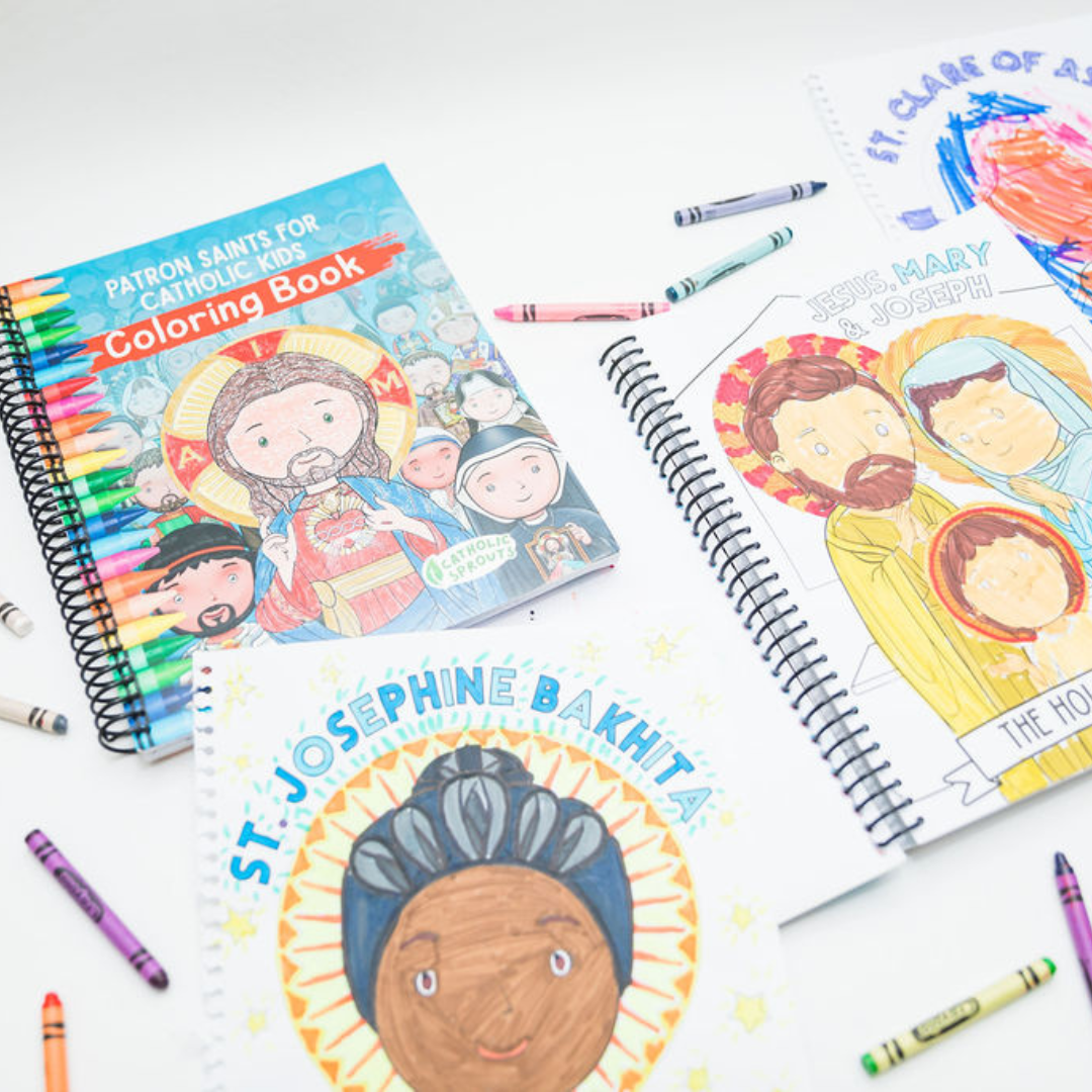Patron Saints for Catholic Kids Coloring Book