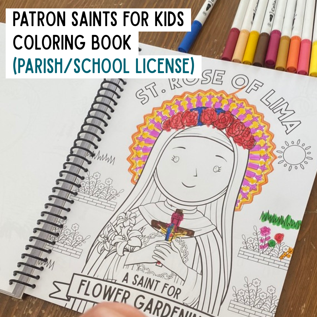 Parish License: Patron Saints for Kids Coloring Book