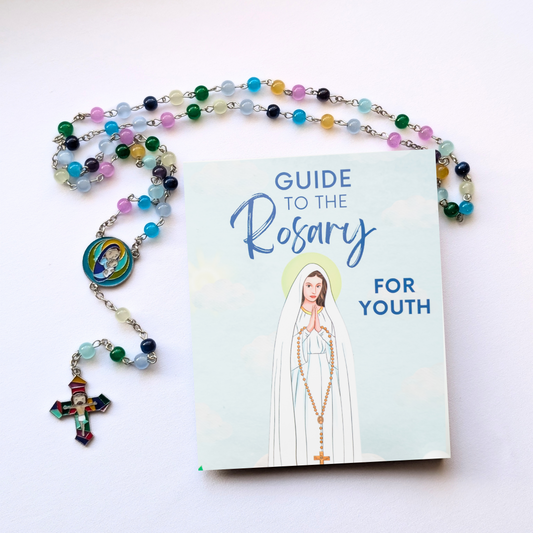 Rosary Guide For Youth (5 pack) +  Rosary Bundle