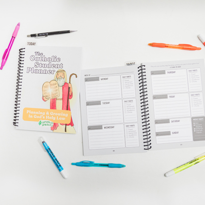 The Catholic Student Planner Featuring the 10 Commandments
