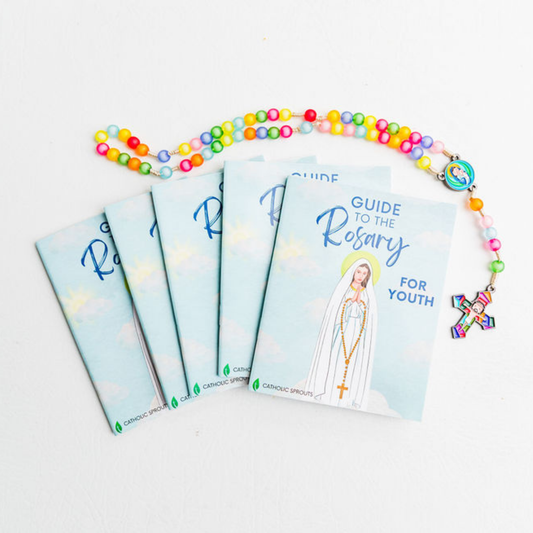 Rosary Guide For Youth (5 pack) +  Rosary Bundle
