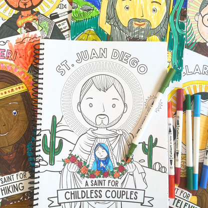 Patron Saints for Catholic Kids Coloring Book