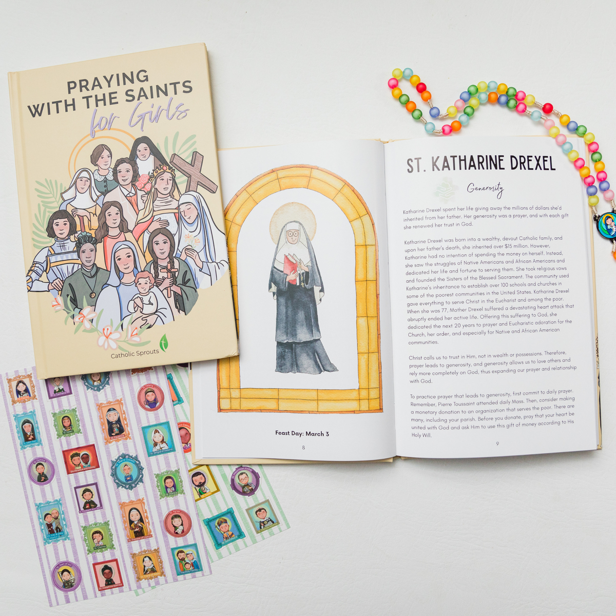 Praying with the Saints for Girls + Rosary