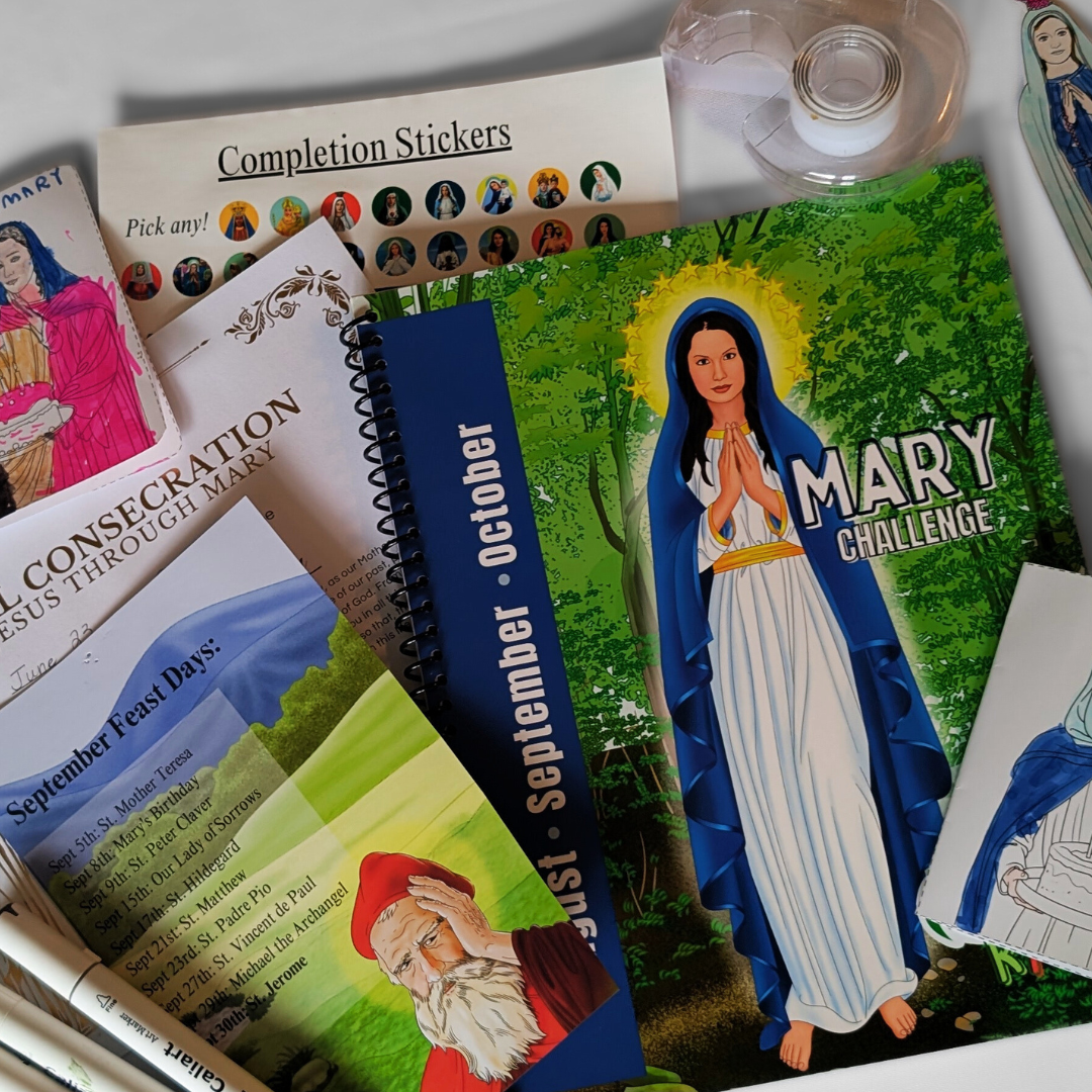 Catholic Sprouts Kids: Mary Challenge + Rosary