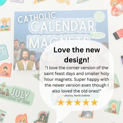 Catholic Calendar Magnets for the Home or Classroom