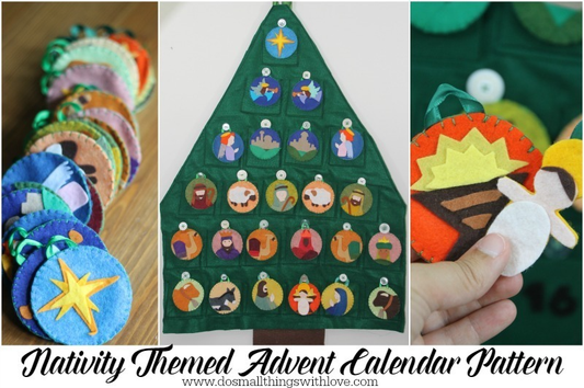 DIGITAL COPY: Nativity Themed Felt Advent Calendar Pattern and Instructions
