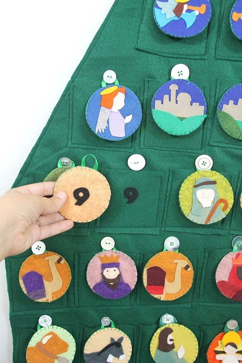 DIGITAL COPY: Nativity Themed Felt Advent Calendar Pattern and Instructions