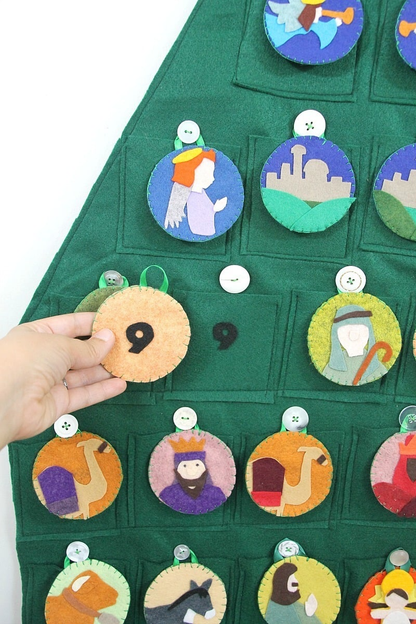 DIGITAL COPY: Nativity Themed Felt Advent Calendar Pattern and Instructions