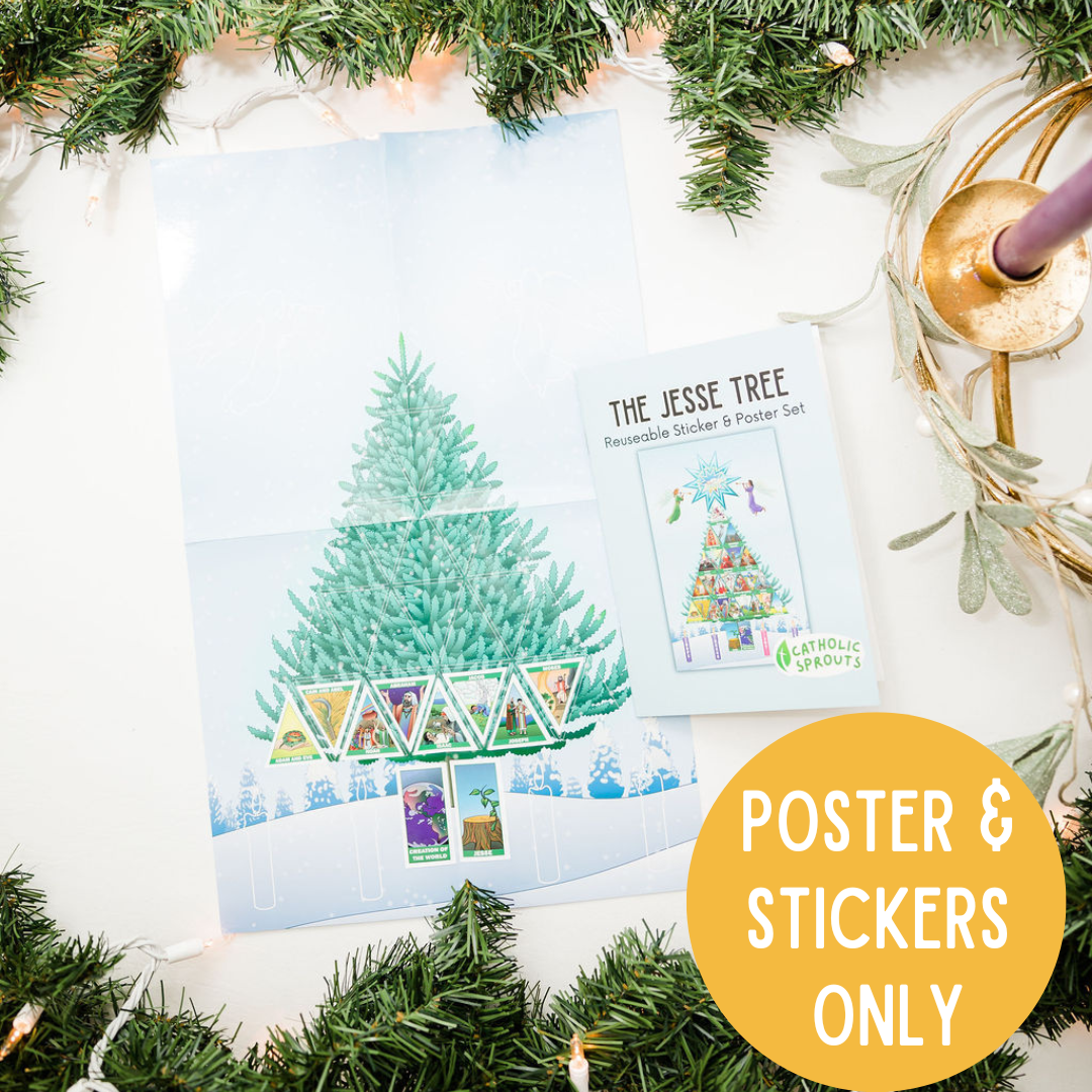 The Jesse Tree Devotional Reusable Stickers and Poster