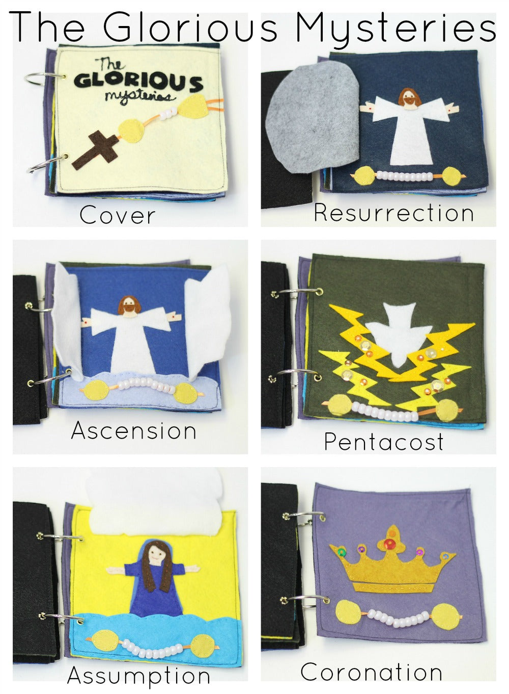 DIGITAL COPY: Rosary Quiet Book Felt Pattern and Instructions