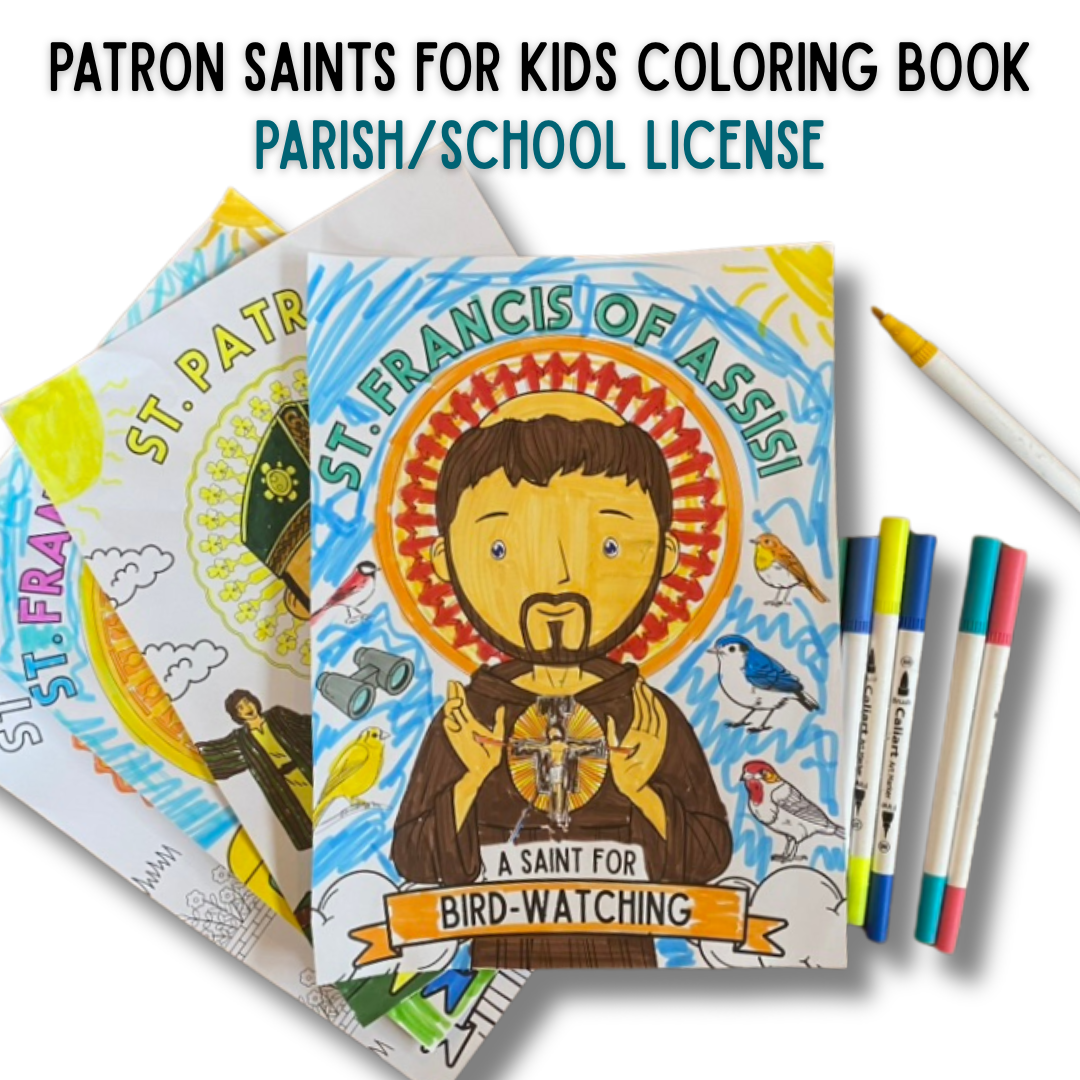 Parish License: Patron Saints for Kids Coloring Book