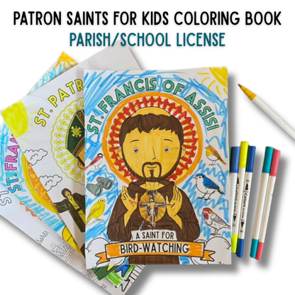 Parish License: Patron Saints for Kids Coloring Book