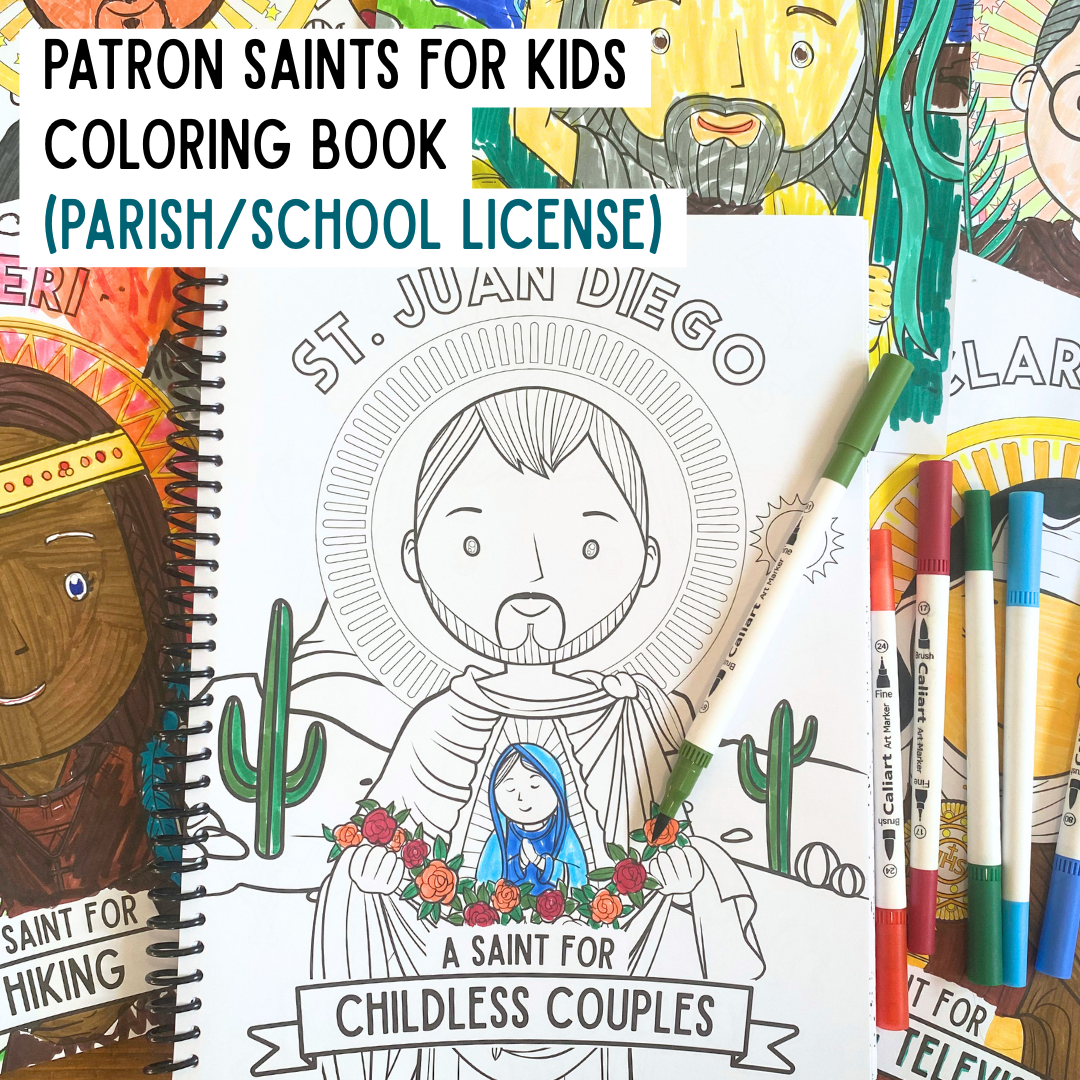 Parish License: Patron Saints for Kids Coloring Book