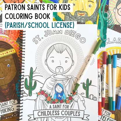 Parish License: Patron Saints for Kids Coloring Book