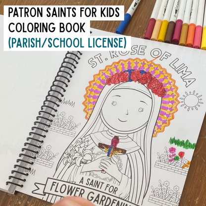 Parish License: Patron Saints for Kids Coloring Book