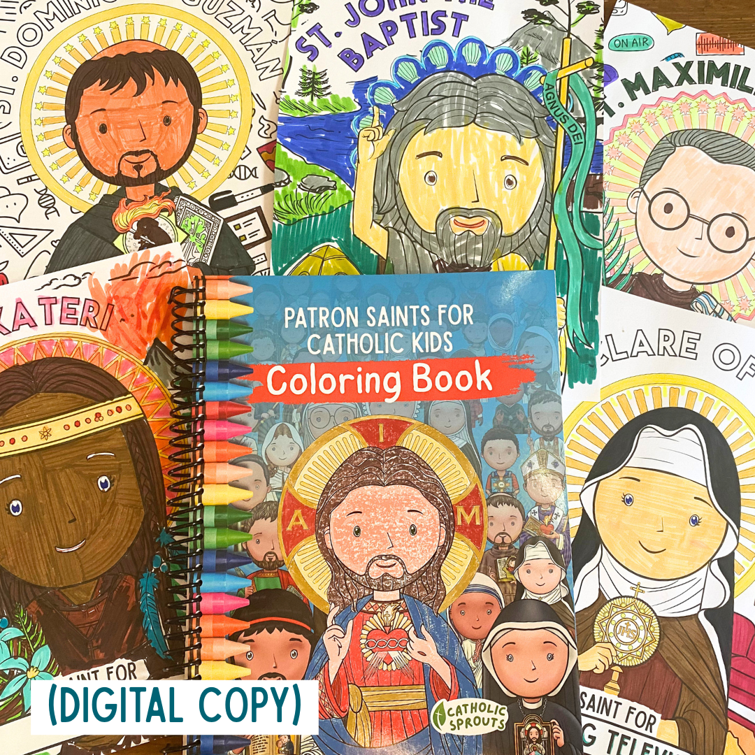 Patron Saints for Kids Coloring Book: DIGITAL COPY