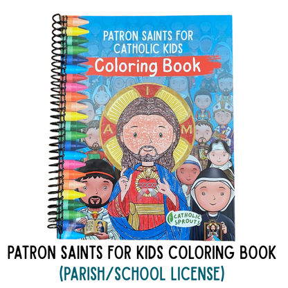 Parish License: Patron Saints for Kids Coloring Book