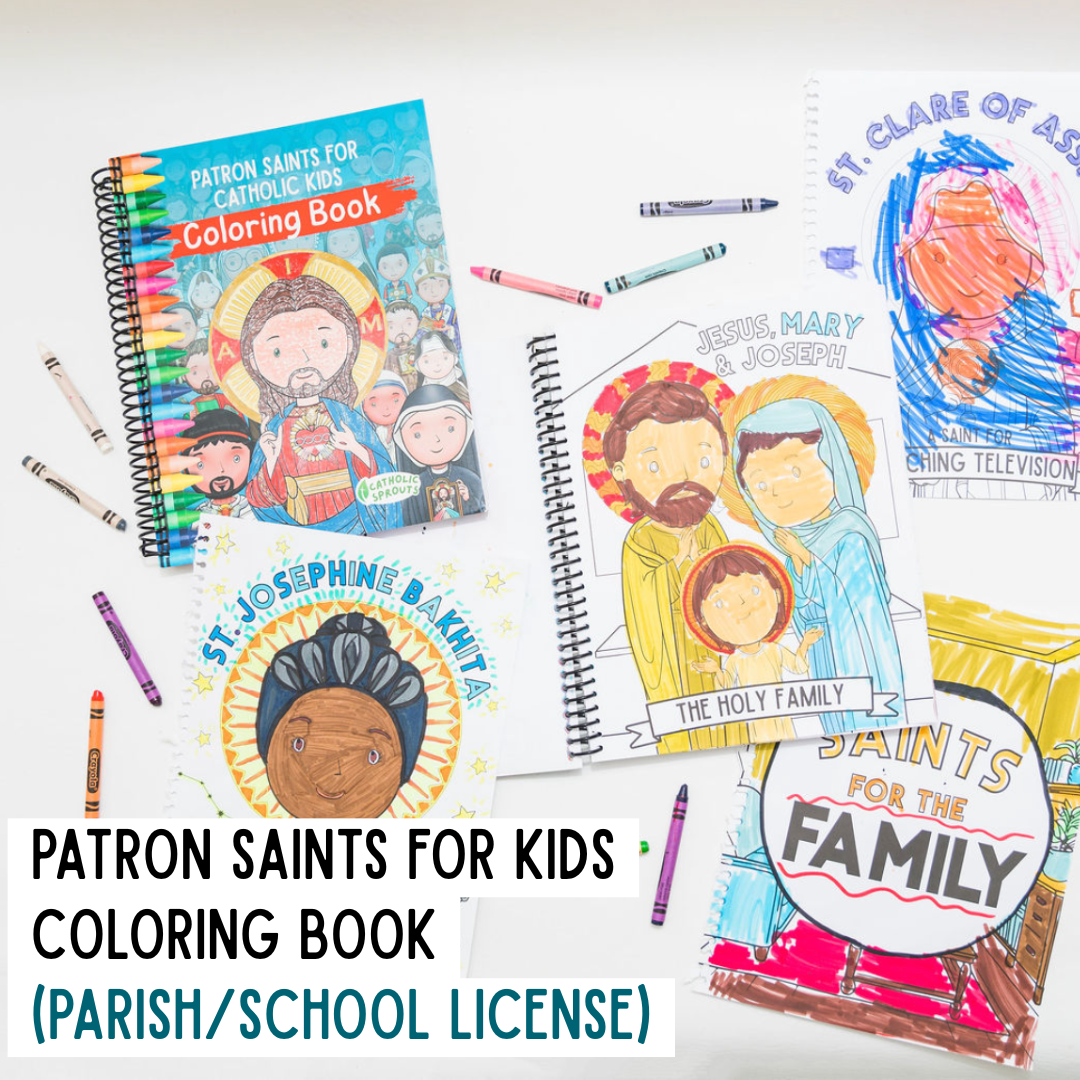 Parish License: Patron Saints for Kids Coloring Book