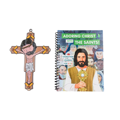 Adoration Journal for Kids + Crucifix
