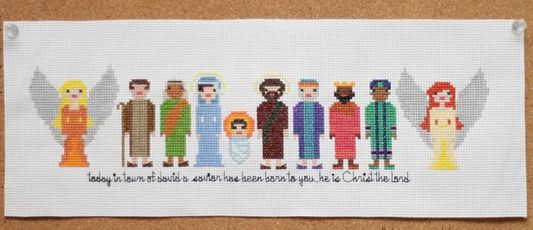 DIGITAL COPY: Nativity Characters in Cross Stitch