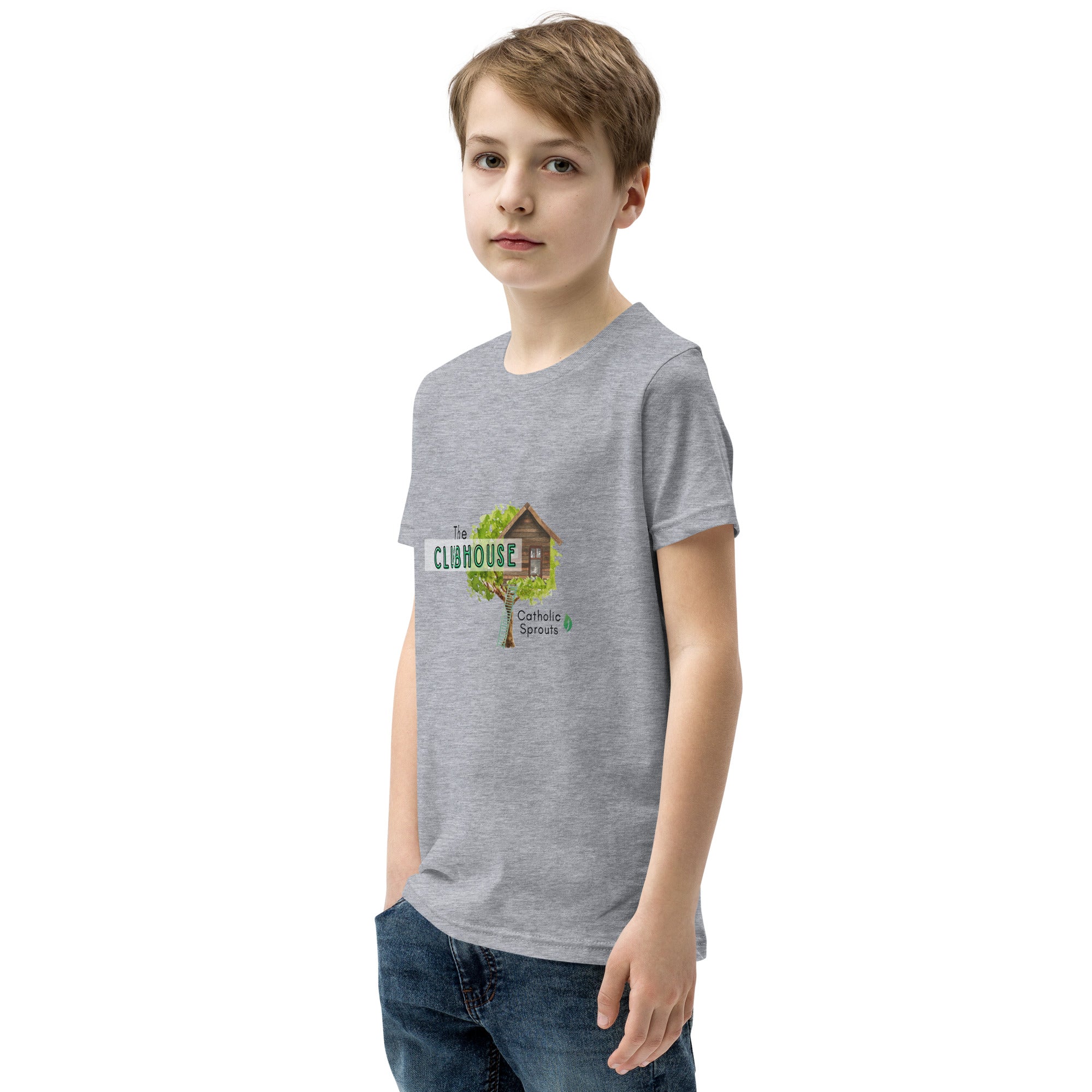 Clubhouse Member T-Shirt: Youth Short Sleeve Grey