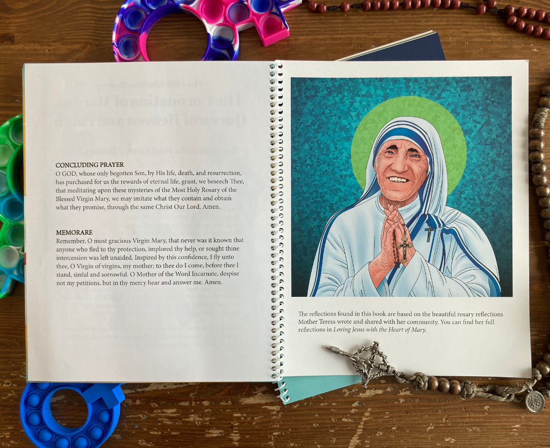 Adoring Jesus Through the Rosary: Eucharistic Reflections on the Rosary Based on the Writing of St. Mother Teresa.