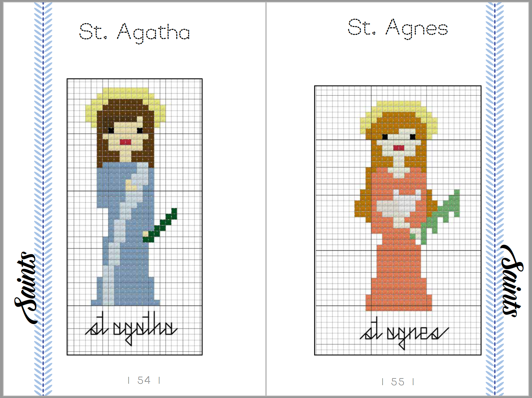 Saints of the Catholic Church in Cross Stitch: Digital Copy